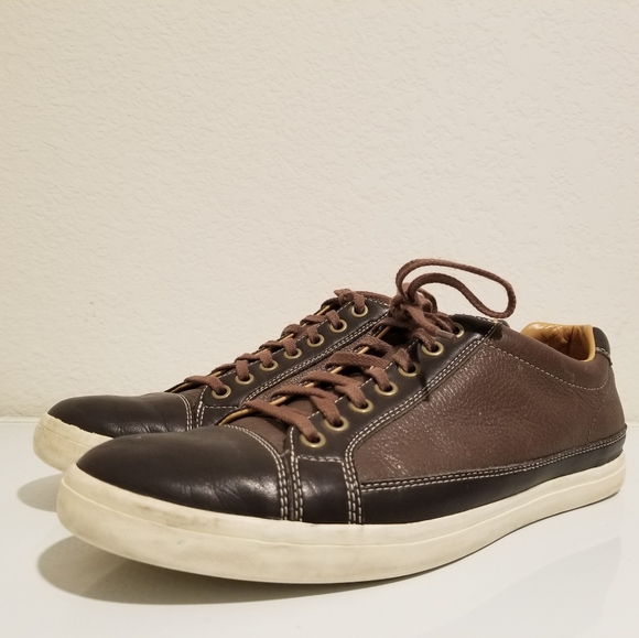 Cole Haan Men Size 10 M Leather Tie Top Low Profile Sneaker - Picture 1 of 9